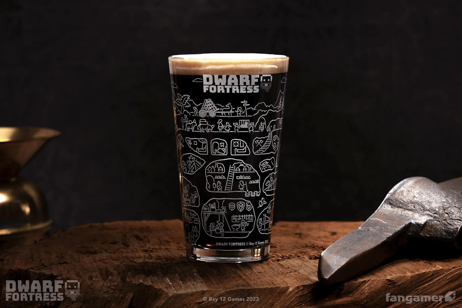 "Dwarf Fortress" pint glass design for Bay 12 Games